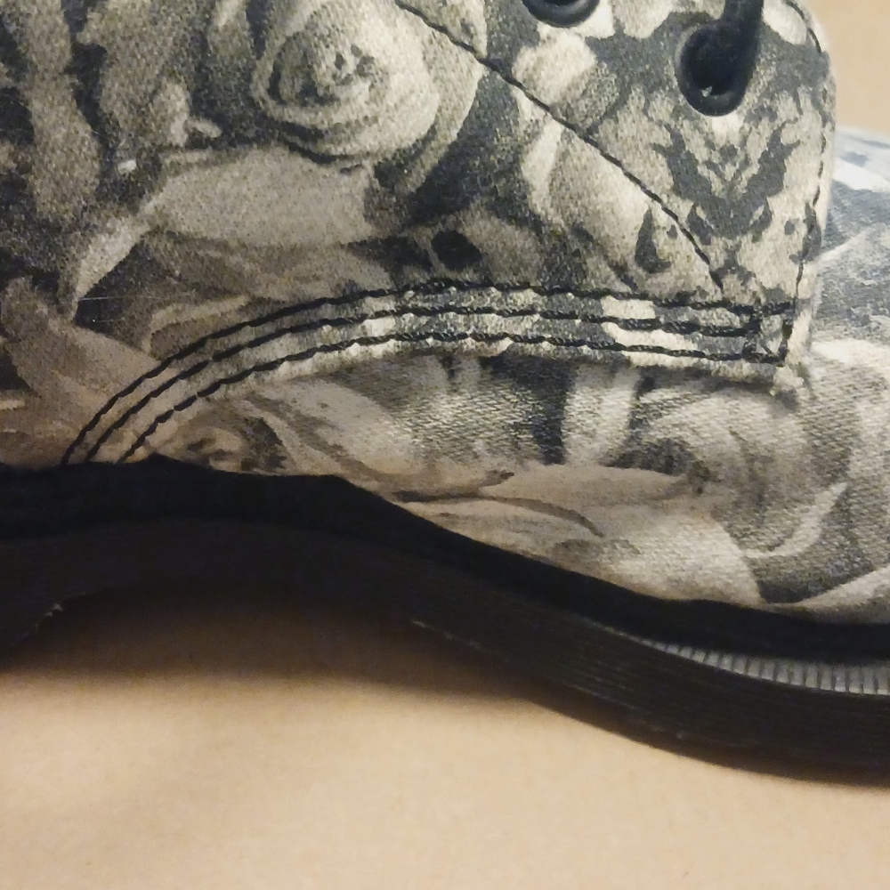 Dr. Martens Black and White Lace Up Boots - Picture 9 of 11